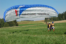 Průběh tandemového letu - start Průběh tandemového letu - start